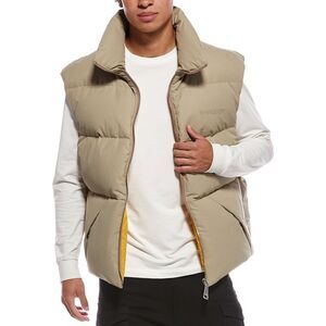 Khrisjoy Mens Oversized Puffer Vest, Tan